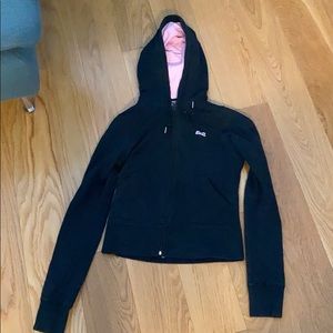 Le Tigre black with pink accents hoodie